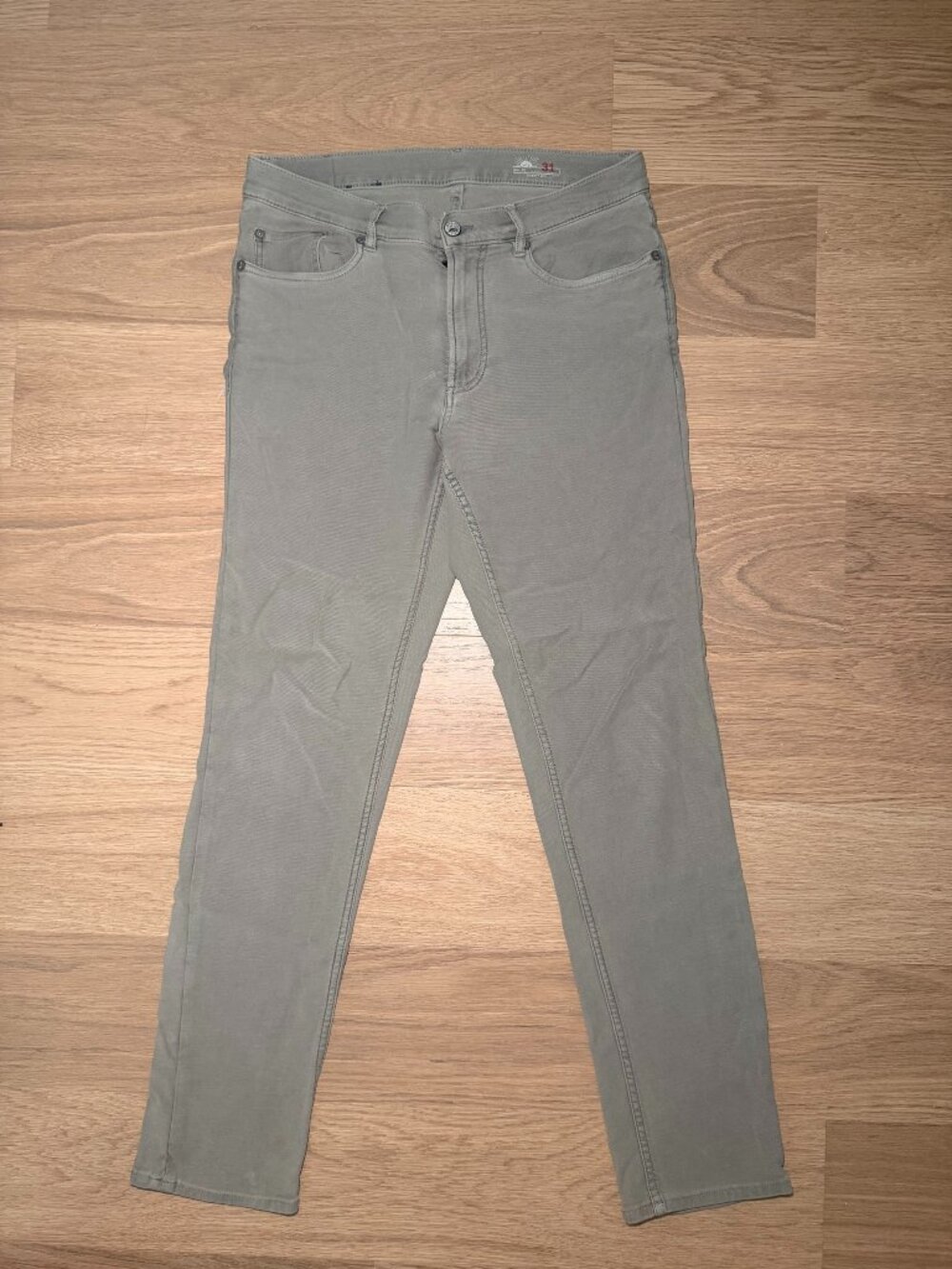Faherty Stretch Terry 5-Pocket Pants Men's 31x32 Sage Gray